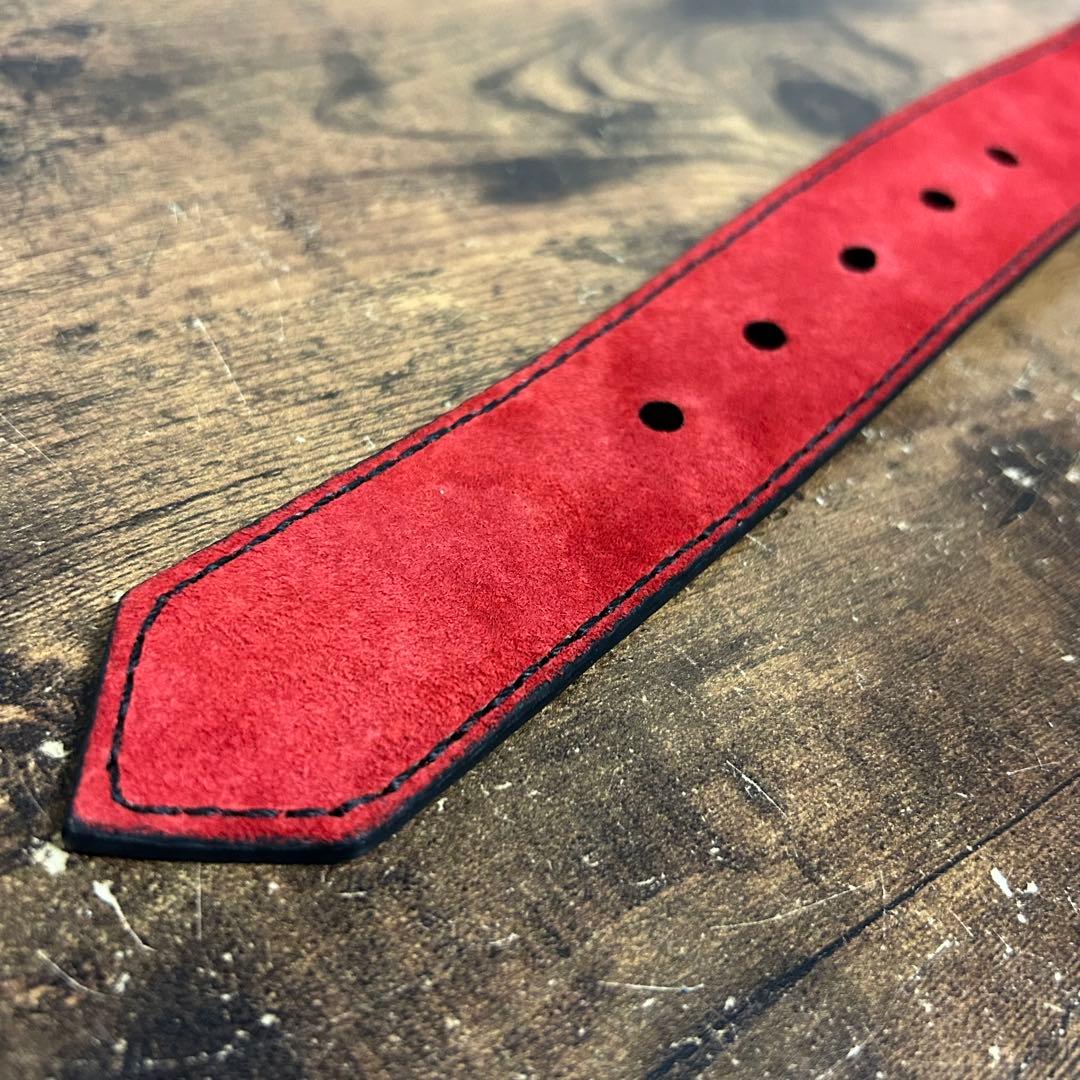 ピラミッド鋲2連ベルト　本革