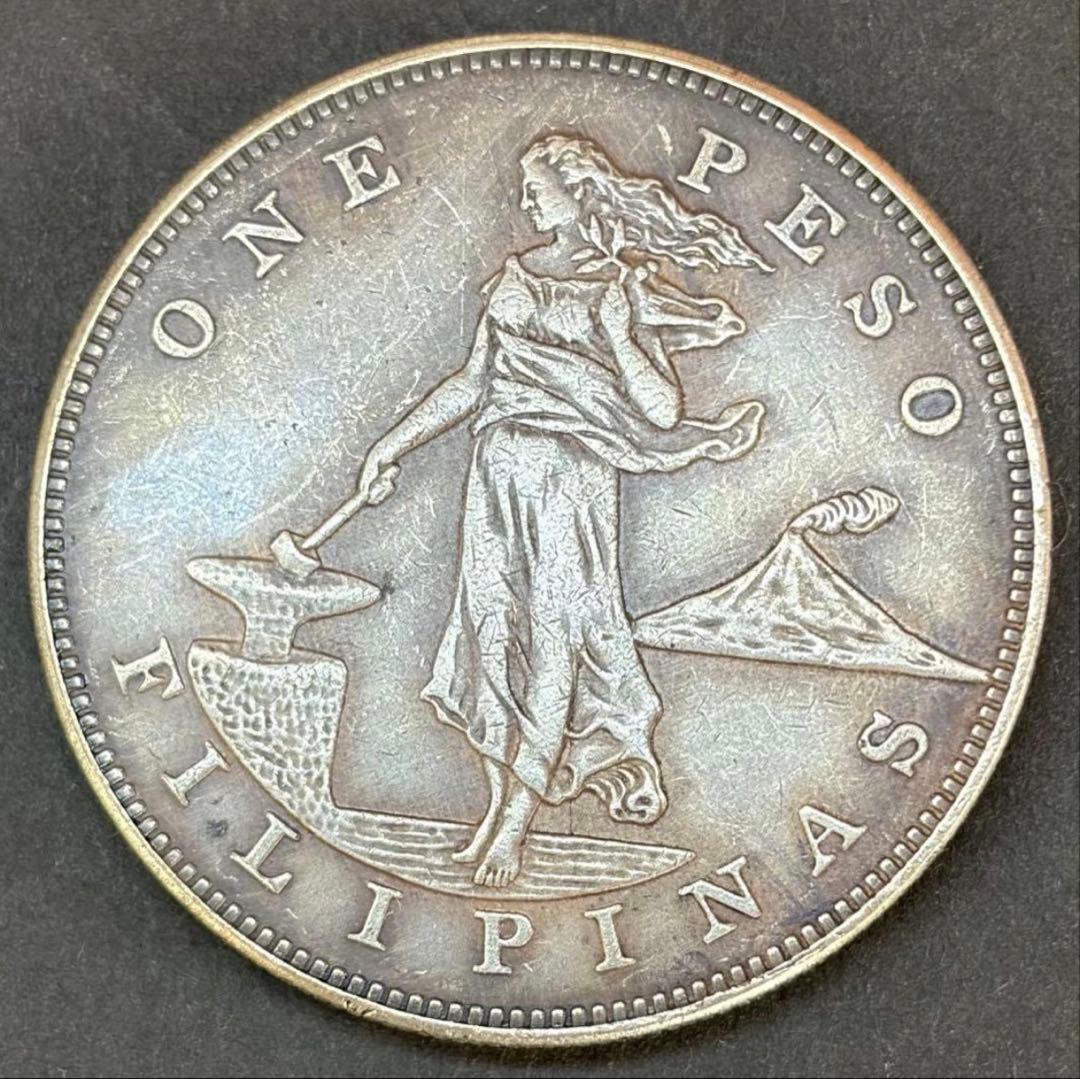 1906年 米国統治期フィリピン1ペソ銀貨 .900 本物