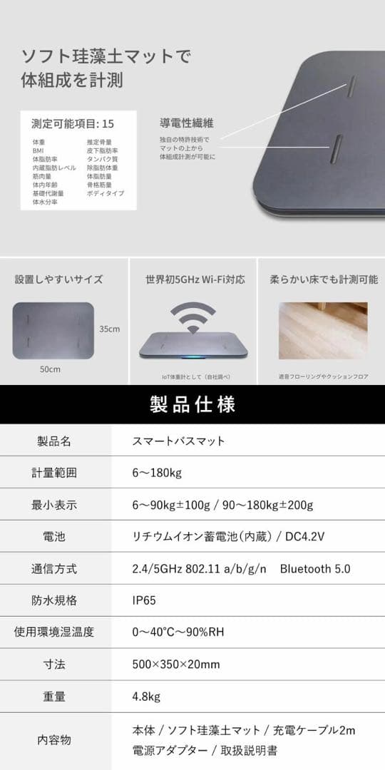 suuutaka 　Smart Bath Mat 体組成計モデル