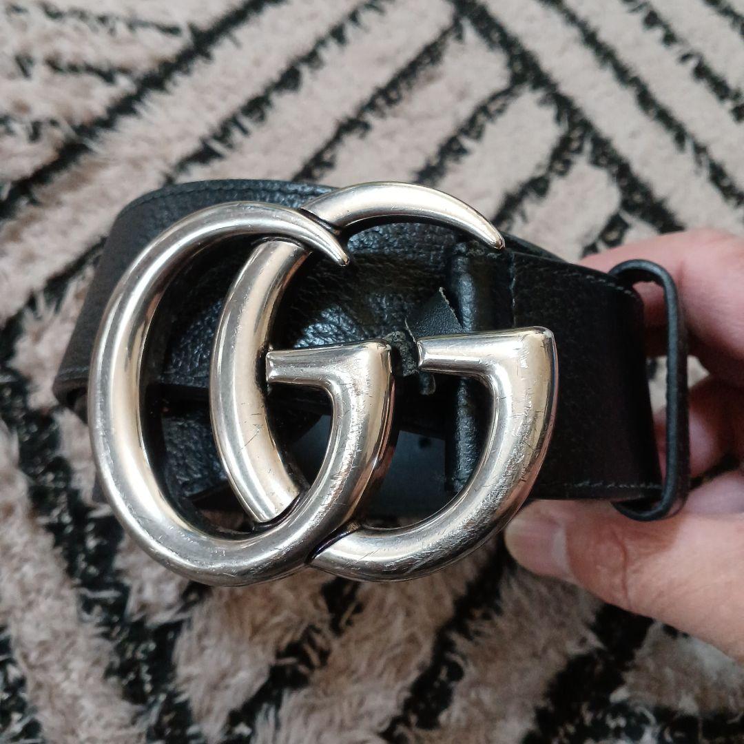 GUCCI ブラック GGバックル ベルト