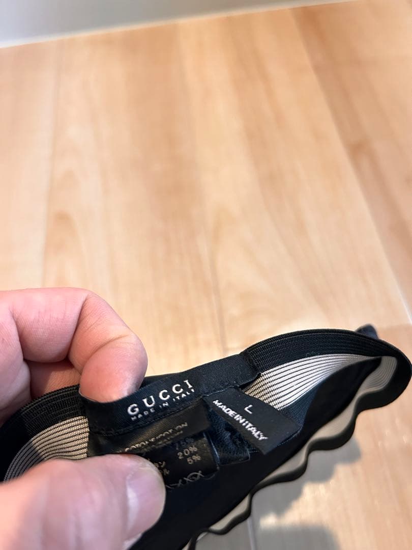 GUCCI ブラック サンバイザー Lサイズ