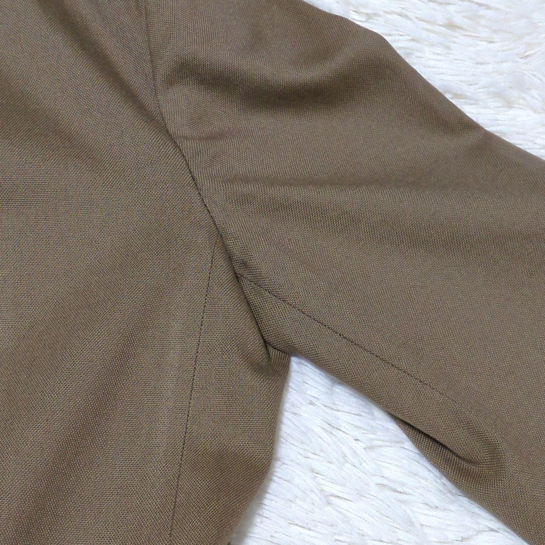 セオリー　スーツ　セットアップ　ノーカラー　ベージュ　ストレッチ コットン