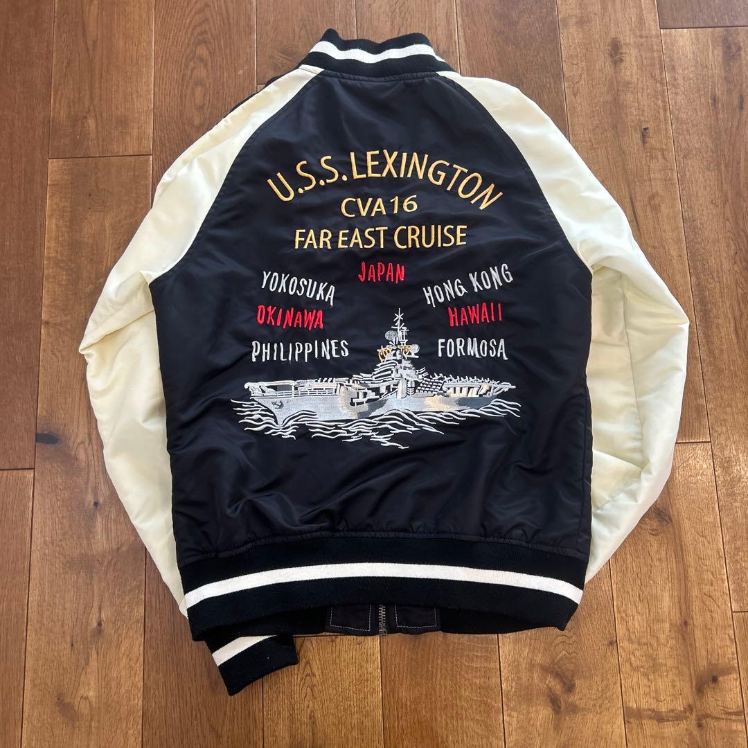 Schott スカジャン ブラック/ホワイト M