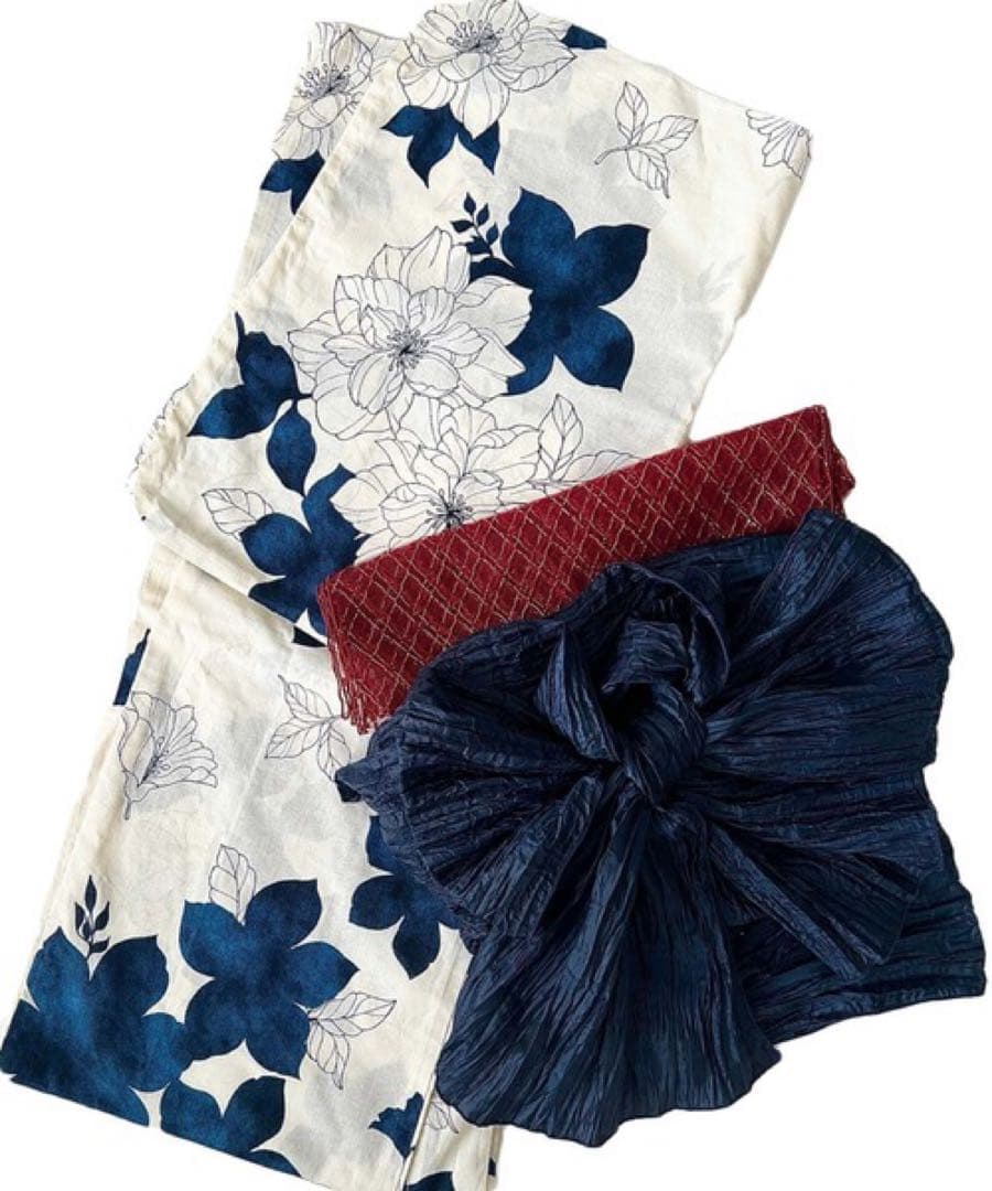 M*様 浴衣　帯（2本）帯飾りセット　moment+