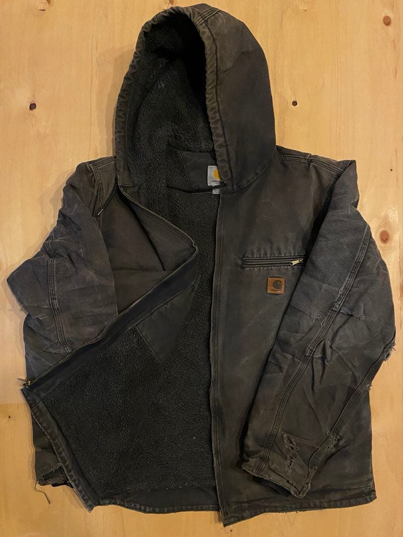 カーハート パーカー 裏起毛 ボロ US古着