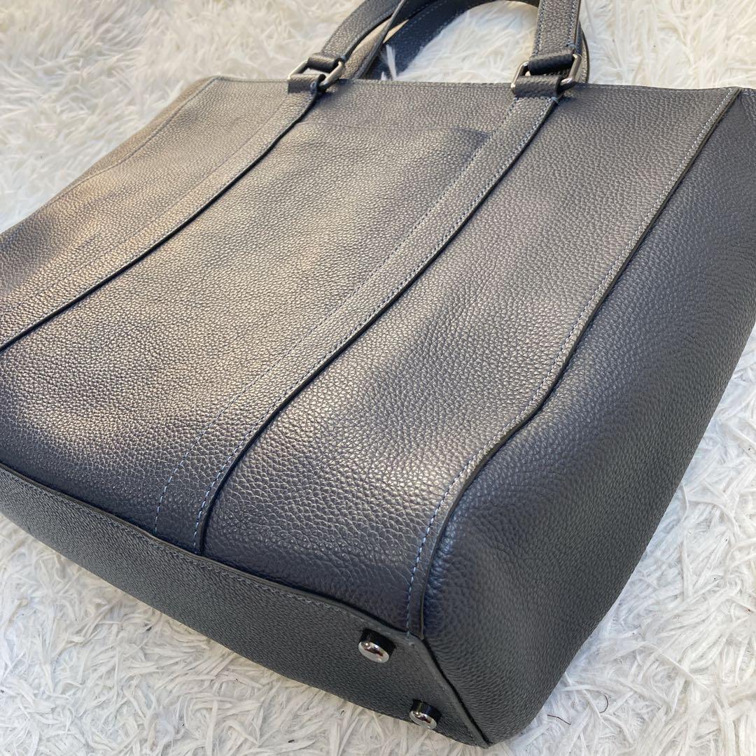 未使用級 coach ビジネス トート ダークネイビー ダブルハンドル