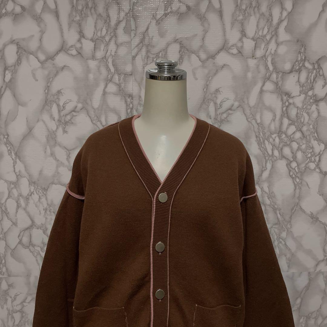 完売品　LINKABLE リンカブル リバーシブルカーディガン バイカラー