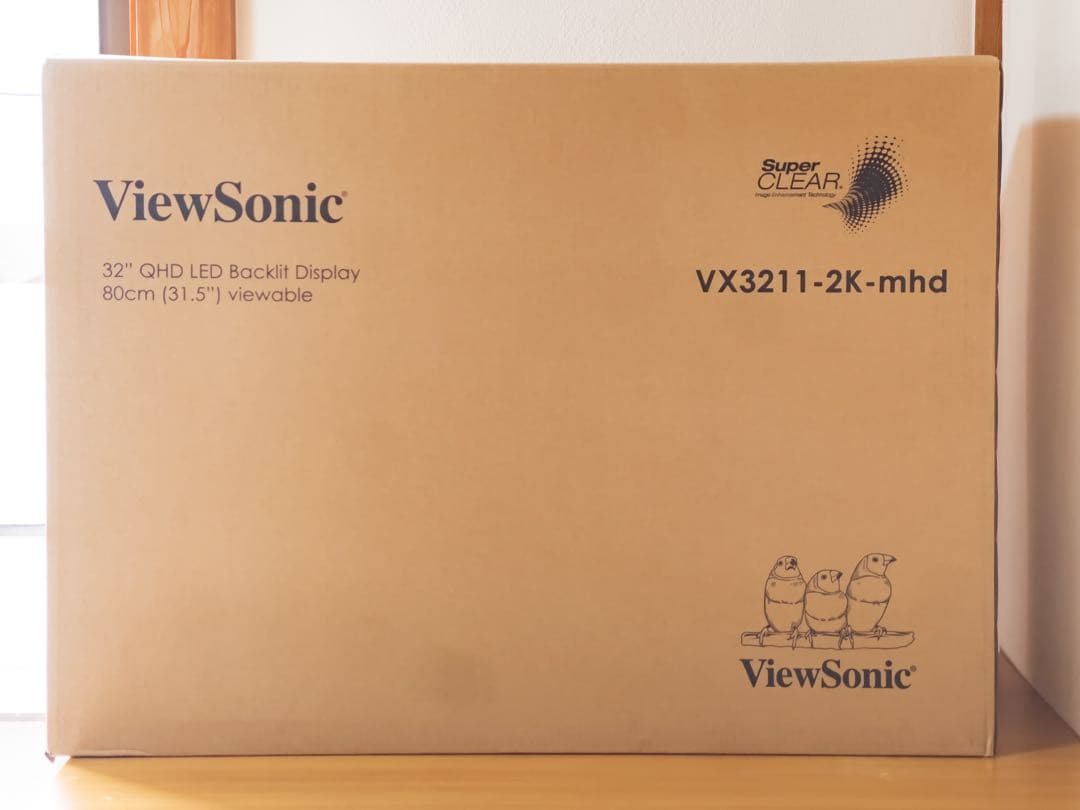 【31.5型/WQHD】ViewSonic VX3211-2K-MHD（元箱付）