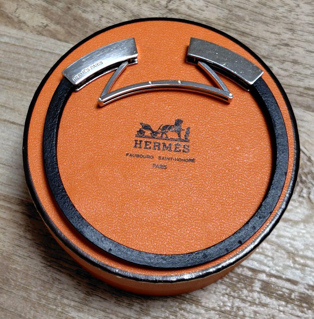 HERMES ブラック シルバー ブレスレット