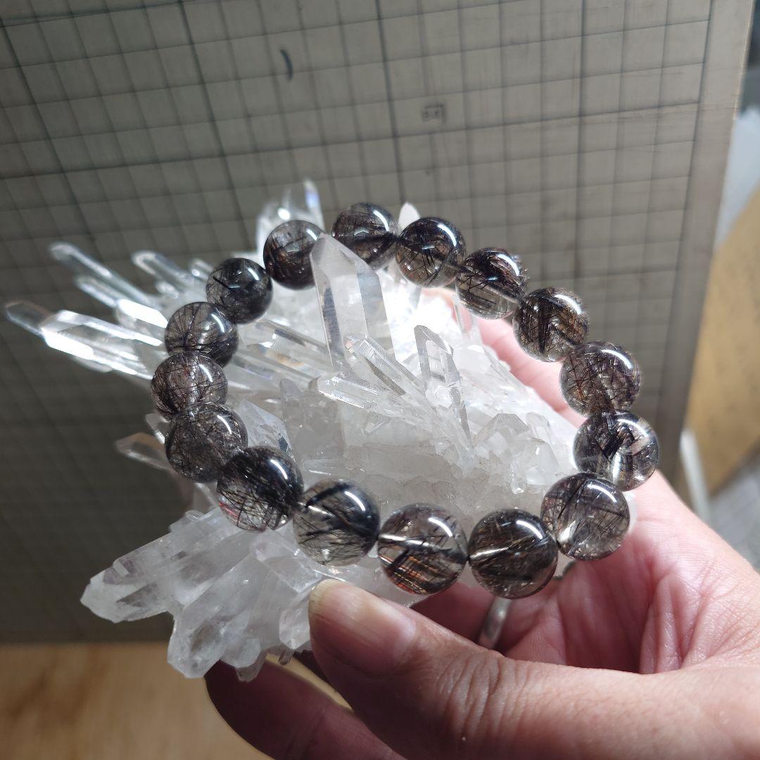 よっともくん様分☆二酸化チタンリアルブラックルチルクォーツ　偽物だと返金します