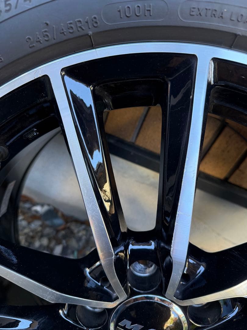 ②メルセデスE300用245/45 R18 ミシュランスタッドレスMAKホイール