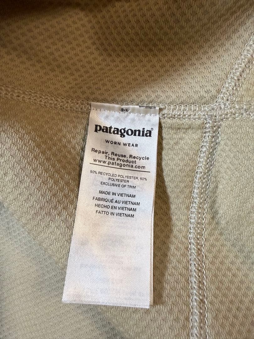 Patagonia フリースベスト アイボリー/ネイビー Mサイズ