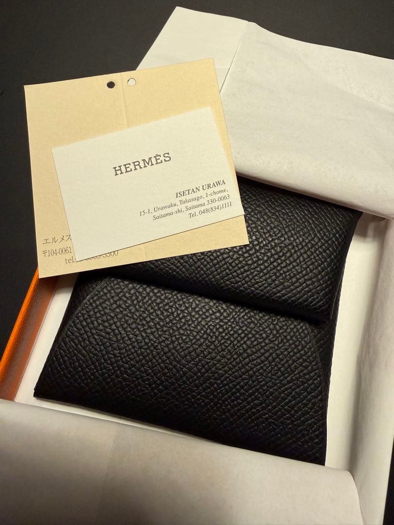 HERMES エルメス バスティア ケース ノワール ブラック
