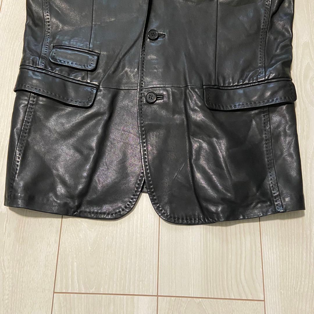 DSQUARED2 ディースクエアード 3つボタン レザー テーラージャケット