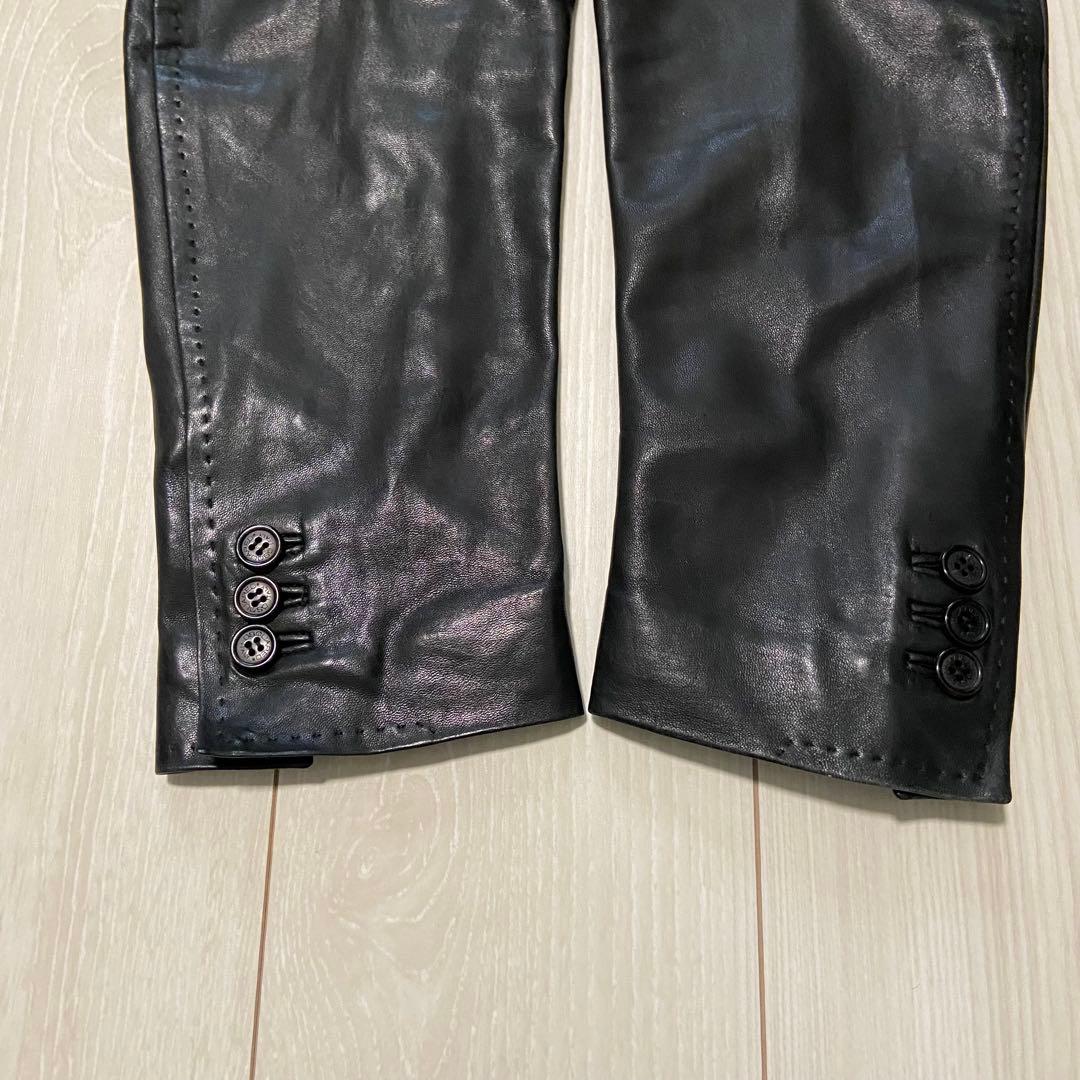 DSQUARED2 ディースクエアード 3つボタン レザー テーラージャケット