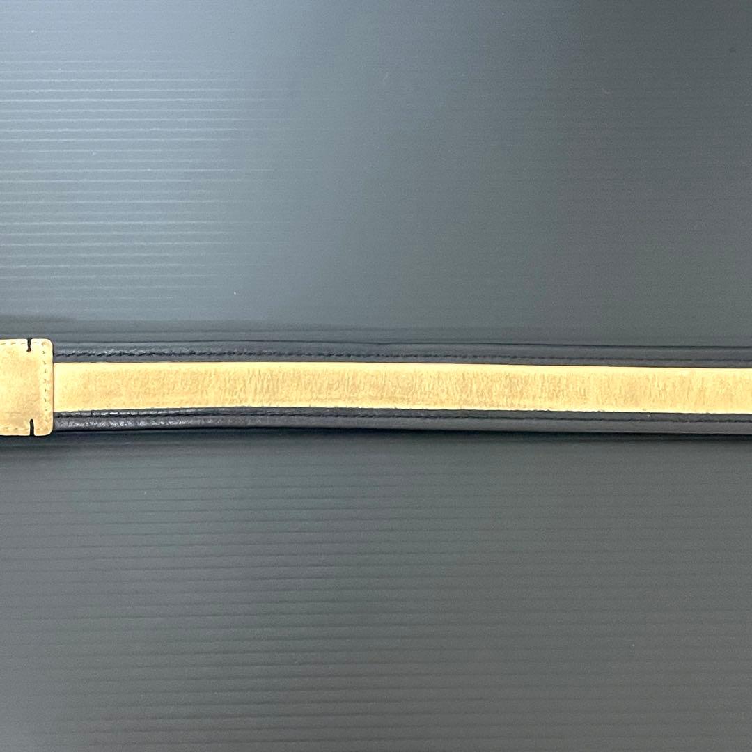 【希少】Roen ロエン スタッズ レザー ベルト 黒 スカル 髑髏 ガンメタ