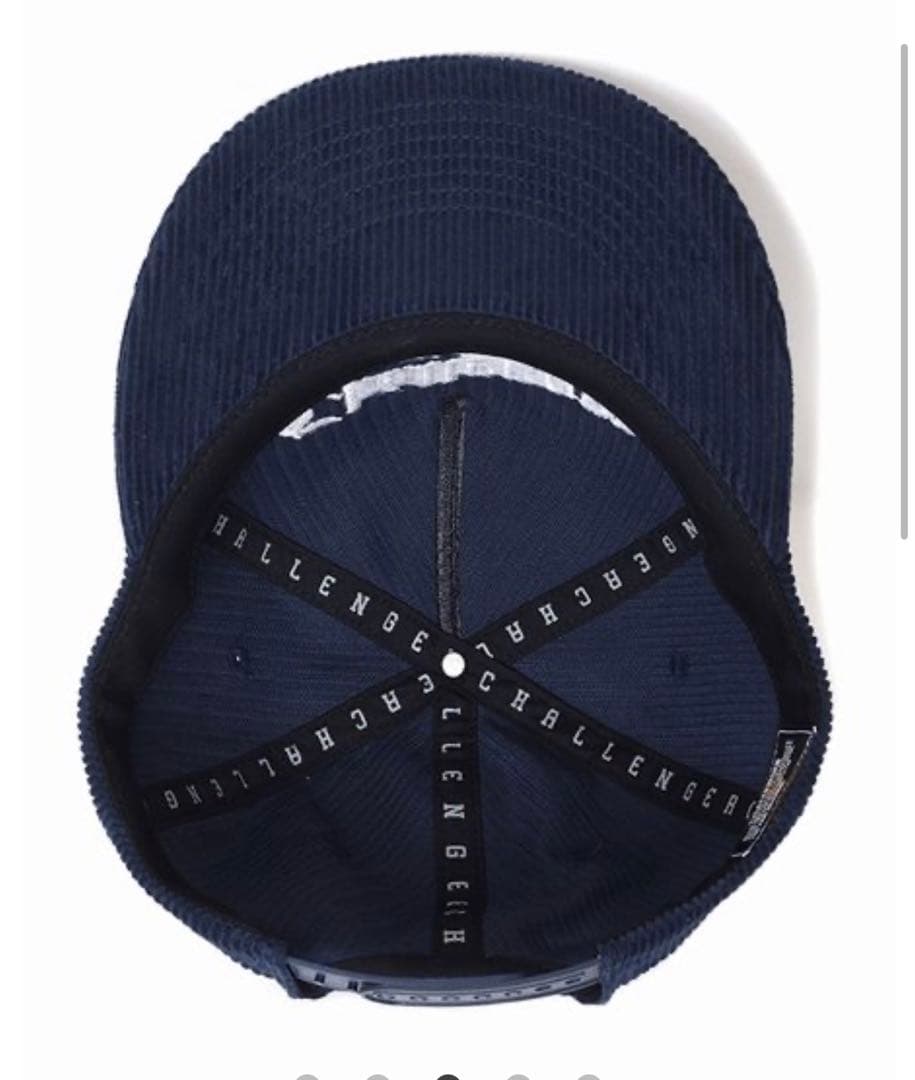 challenger 25awコーデュロイキャップ　ネイビー
