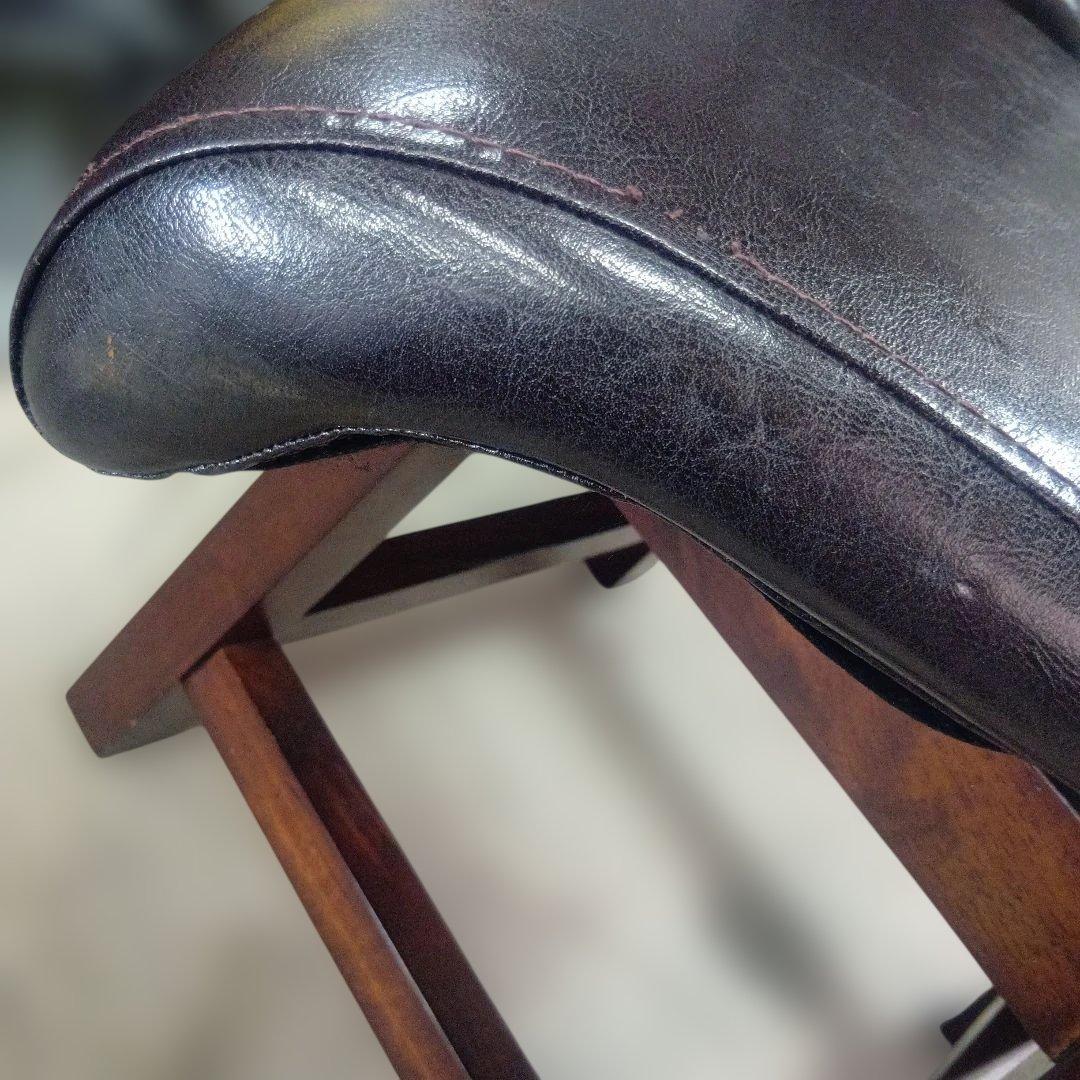 ヴィンテージ MORISHIGE PUレザー アンティーク回転チェア①