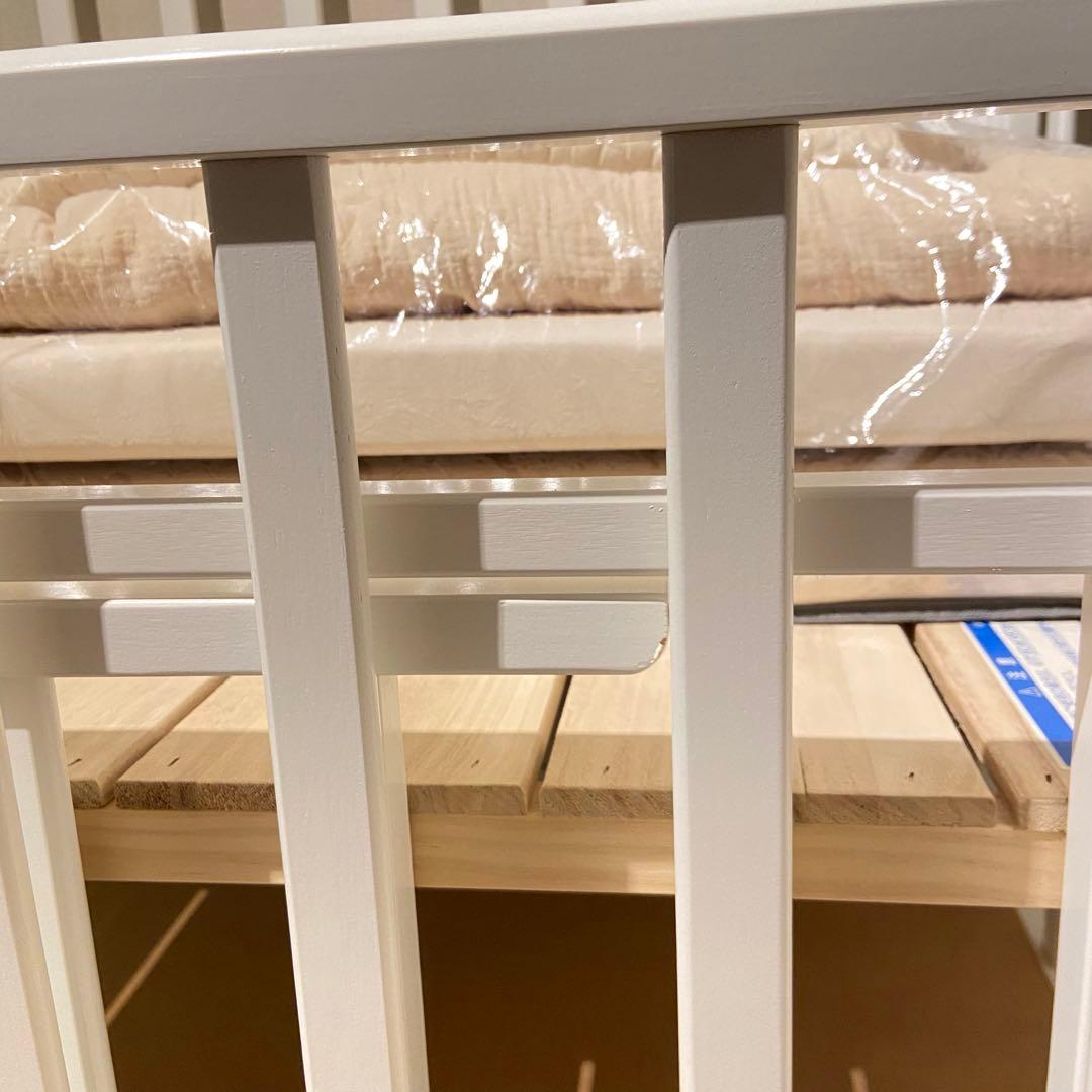 KATOJI ミニタチベッド ホワイト Puppapupoイブルお布団セット付き