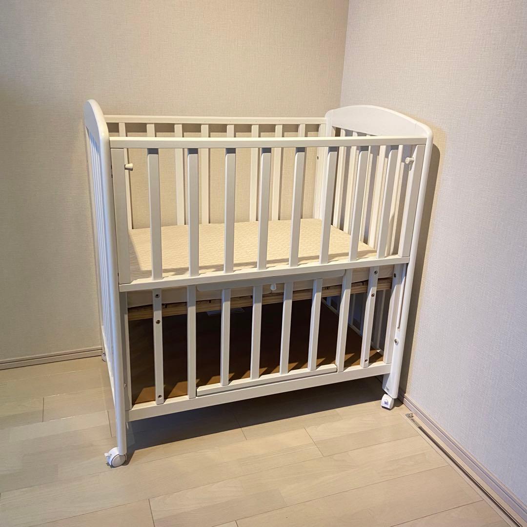 KATOJI ミニタチベッド ホワイト Puppapupoイブルお布団セット付き