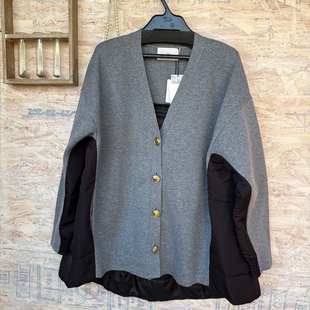 ヤマダヤ 新品未使用 スコットクラブ購入 上質 バイカラー 異素材カーディガン