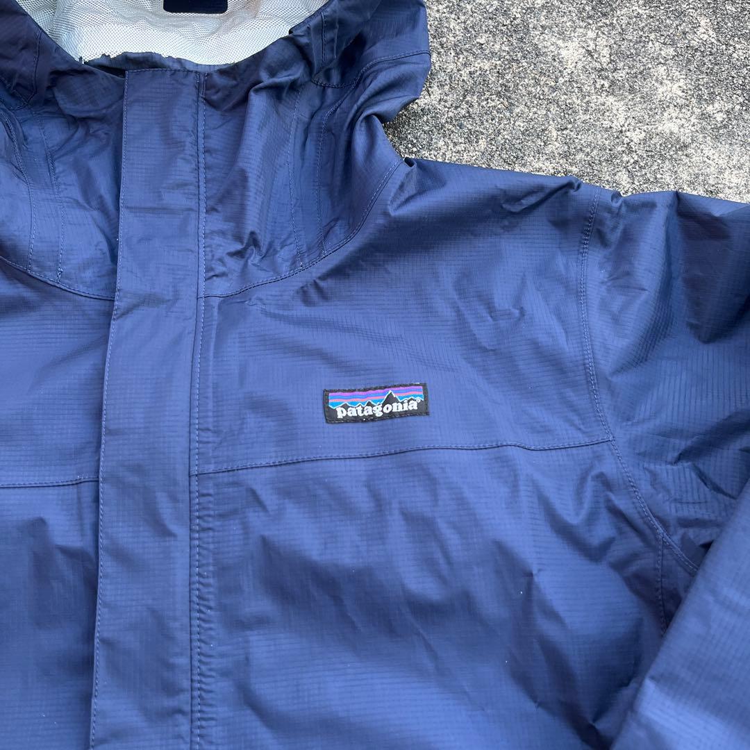 Patagonia トレントシェル・ジャケット ネイビー ドローコード付