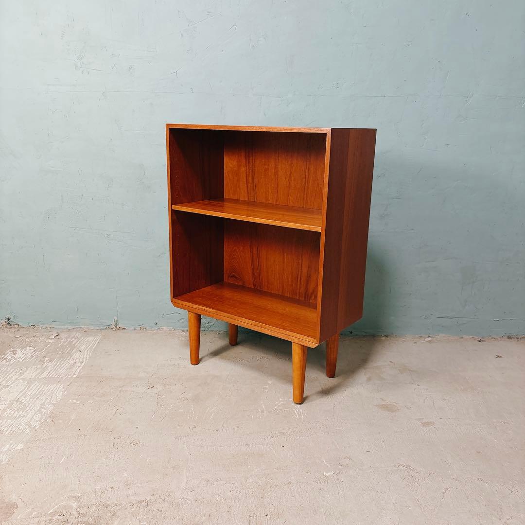 【ぱんち】デンマーク　チーク材　ブックシェルフ　北欧家具　北欧ビンテージ