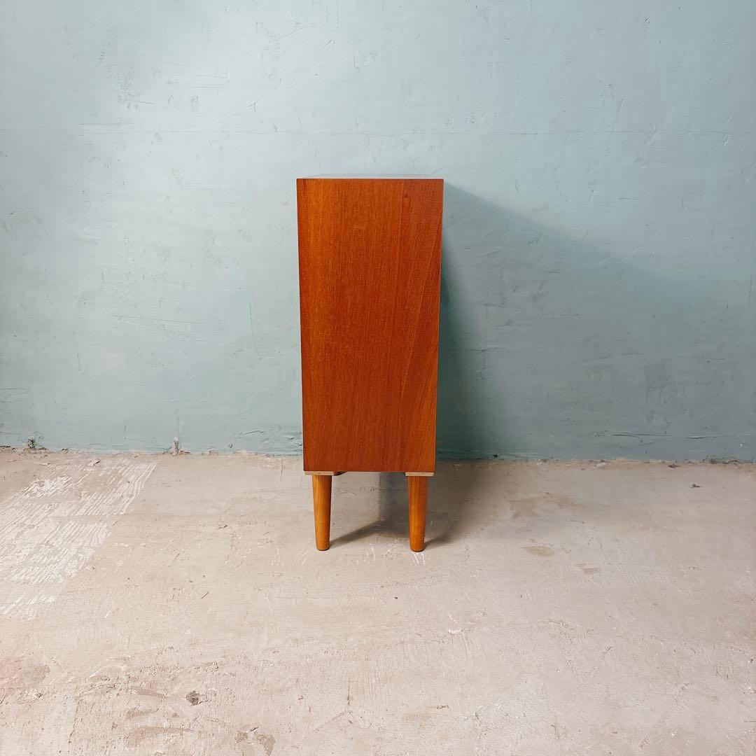 【ぱんち】デンマーク　チーク材　ブックシェルフ　北欧家具　北欧ビンテージ