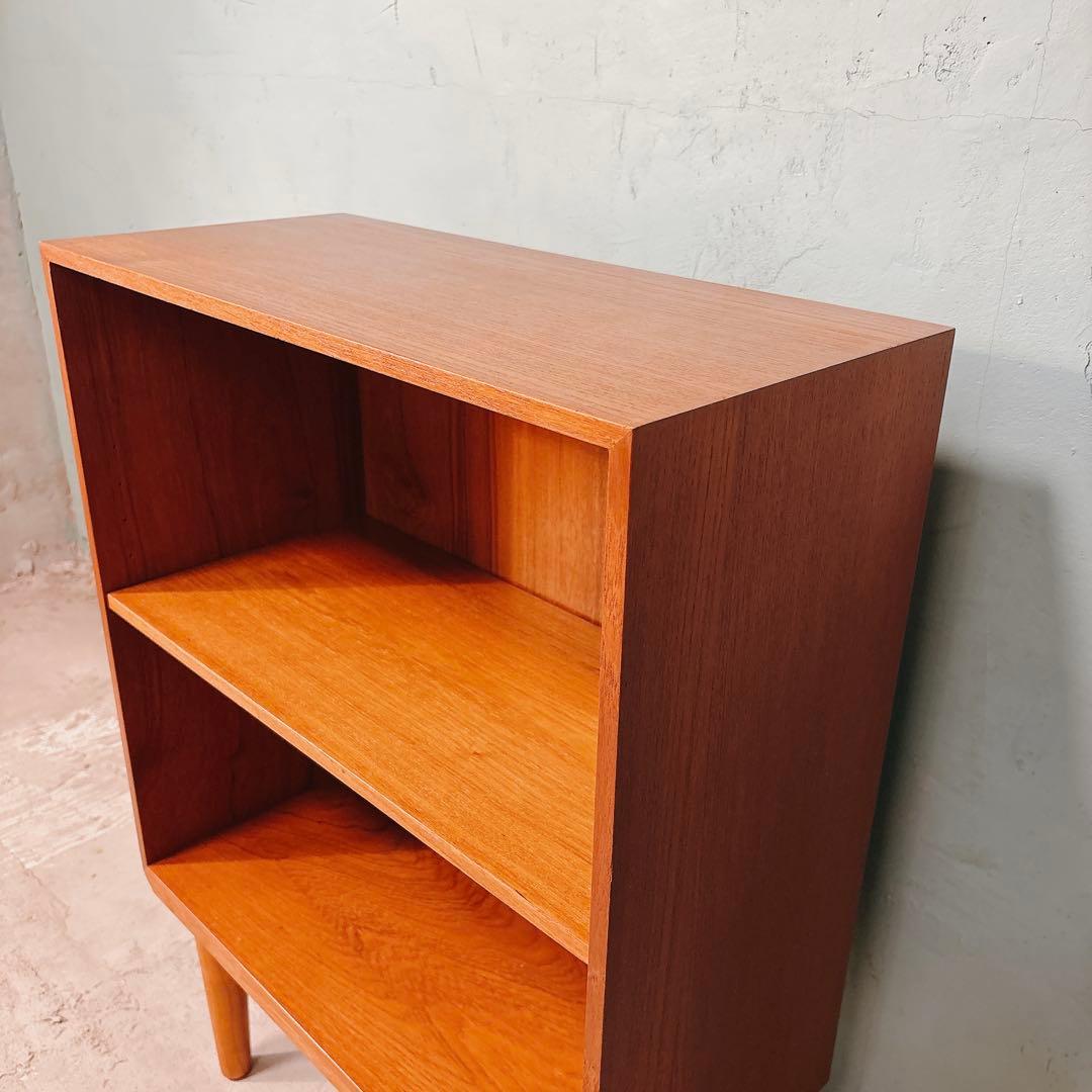 【ぱんち】デンマーク　チーク材　ブックシェルフ　北欧家具　北欧ビンテージ