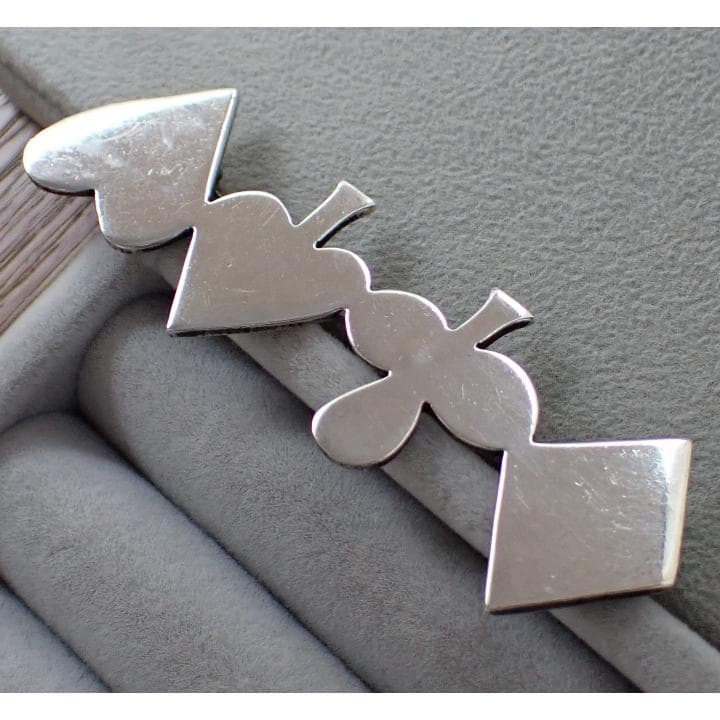 ヴィンテージ メキシコ製 シルバー925 4種のトランプのマーク ブローチ