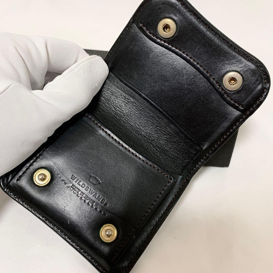 ワイルドスワンズ ケース 王冠ロゴ パーム ブラック カードケース