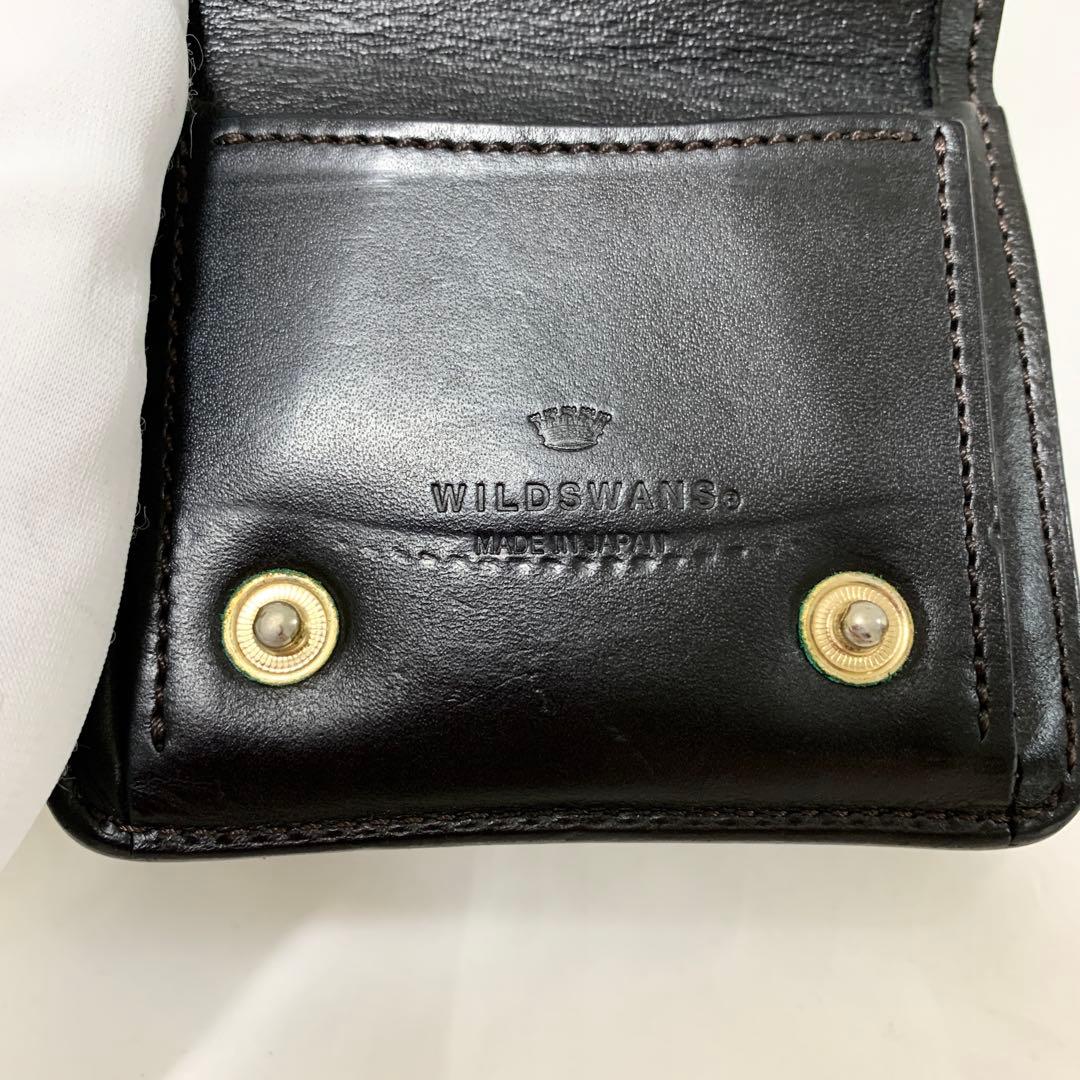 ワイルドスワンズ ケース 王冠ロゴ パーム ブラック カードケース