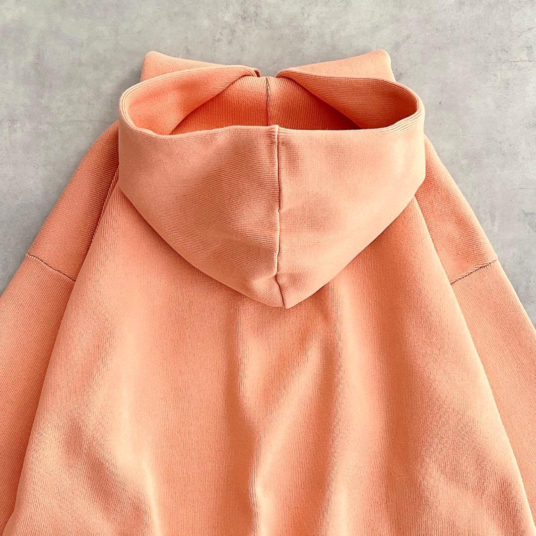 美品 ロンハーマン 春ニット パーカー フーディ フード オレンジ ピンク S