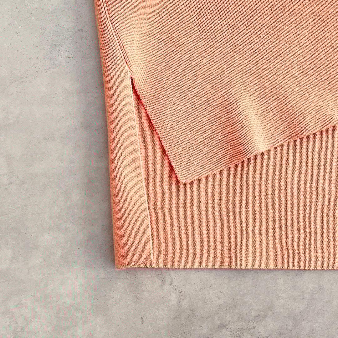 美品 ロンハーマン 春ニット パーカー フーディ フード オレンジ ピンク S