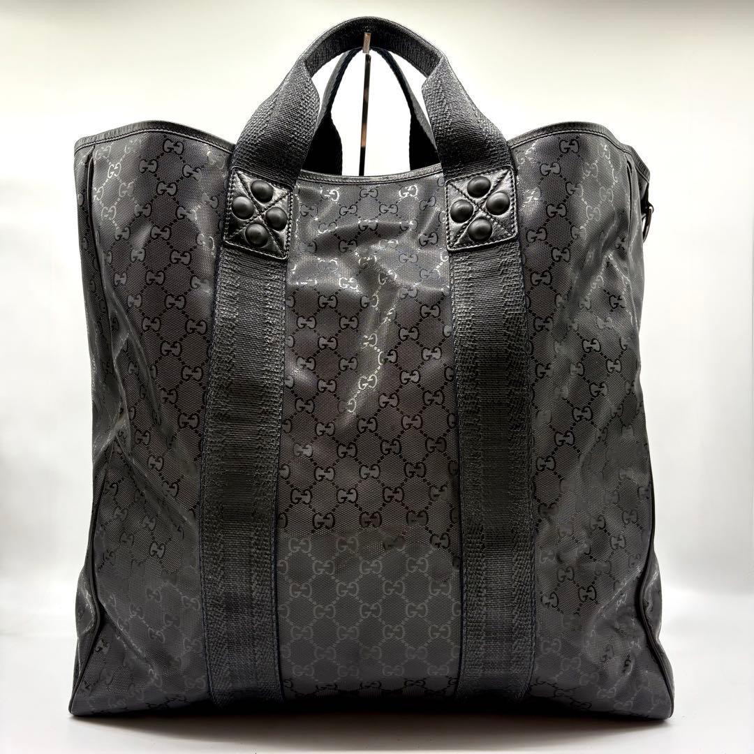 【超希少 ランウェイ限定品】GUCCI ウォレットチェーン付 インプリメ トート