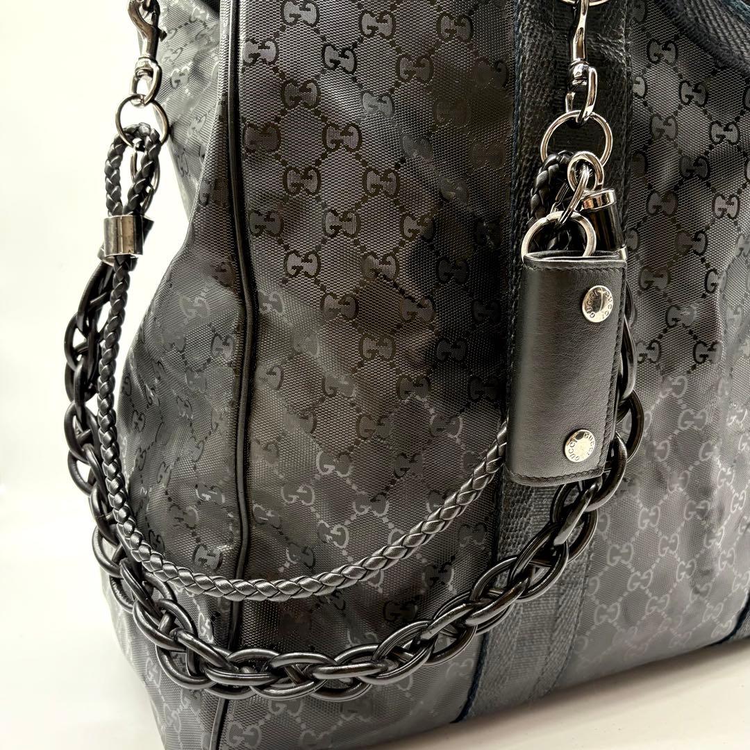 【超希少 ランウェイ限定品】GUCCI ウォレットチェーン付 インプリメ トート
