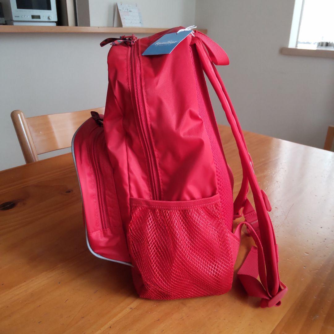 《新品》familiar（ファミリア）赤 ファミリア リュックサック