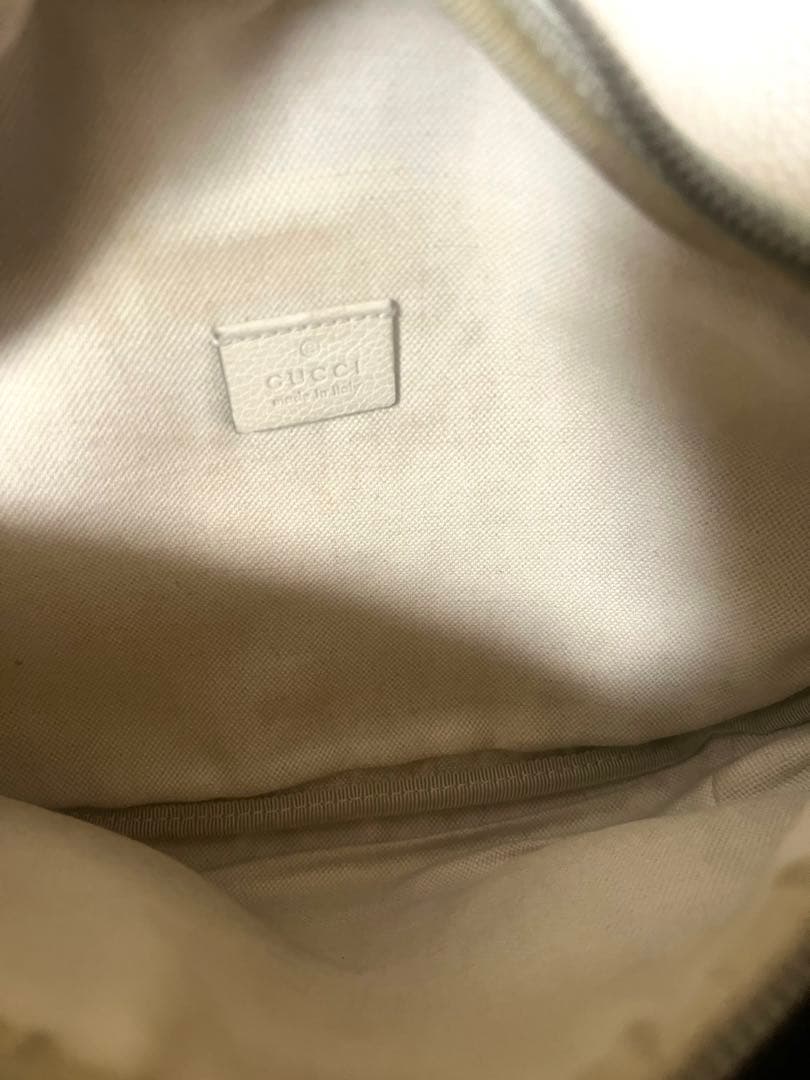 GUCCI グッチ ボディーバッグ シェリーライン レザー ホワイト