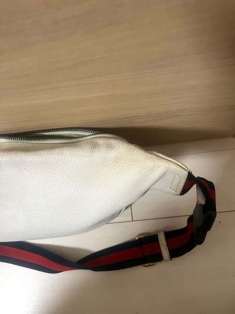 GUCCI グッチ ボディーバッグ シェリーライン レザー ホワイト
