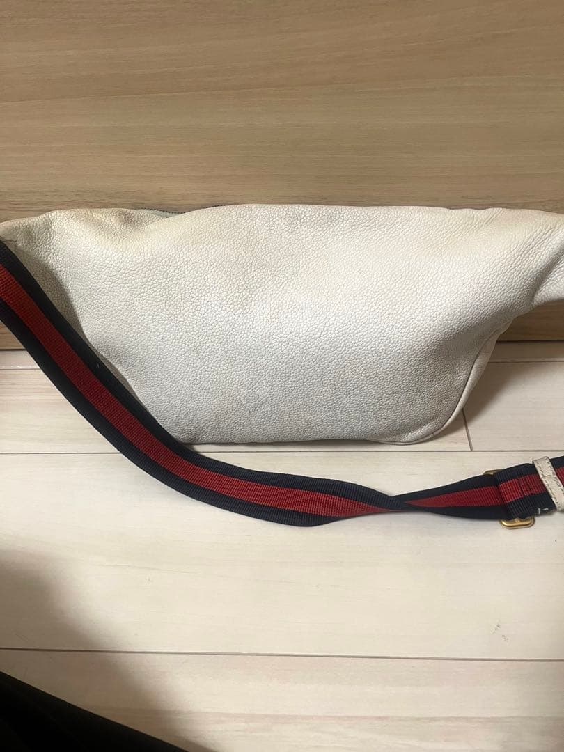GUCCI グッチ ボディーバッグ シェリーライン レザー ホワイト
