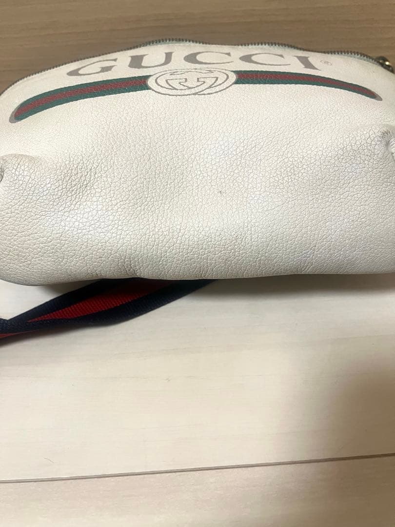 GUCCI グッチ ボディーバッグ シェリーライン レザー ホワイト