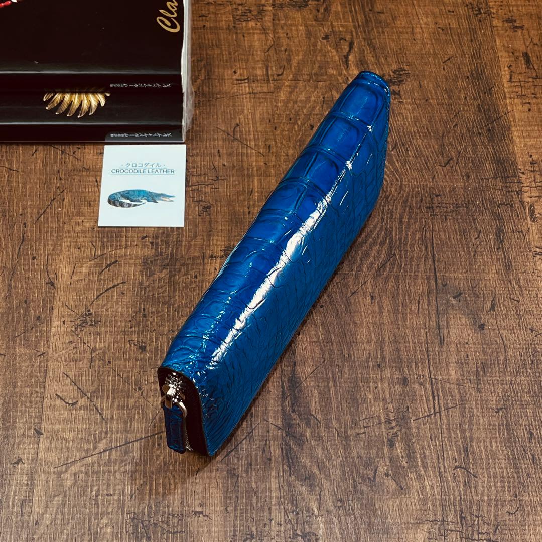 クロコダイル メンズ長財布 ラウンドファスナー 新品 未使用 送料無料