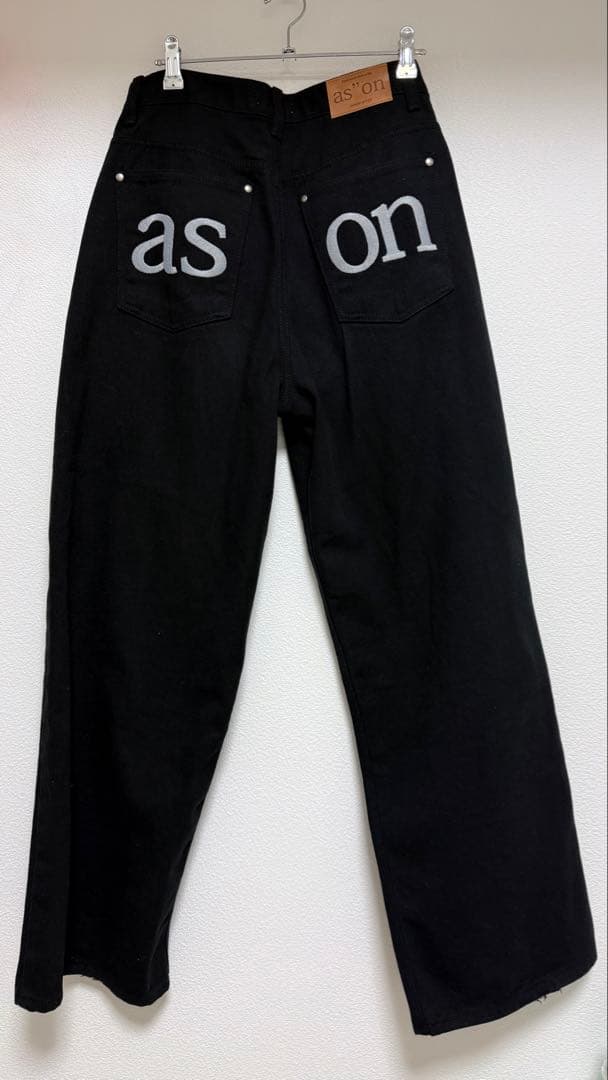 ASON スモッグワイドパンツ ブラック S