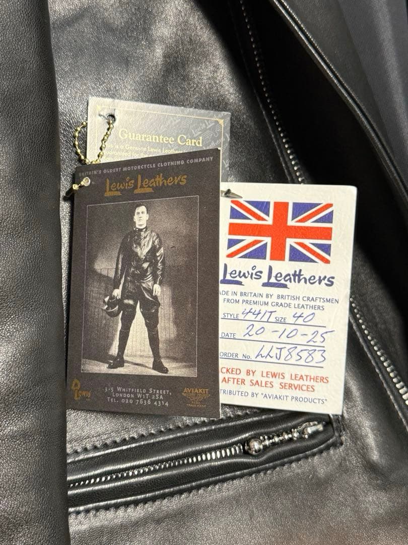 ジャケット・アウター LewisLeathers Cyclone Tight-Fit Black