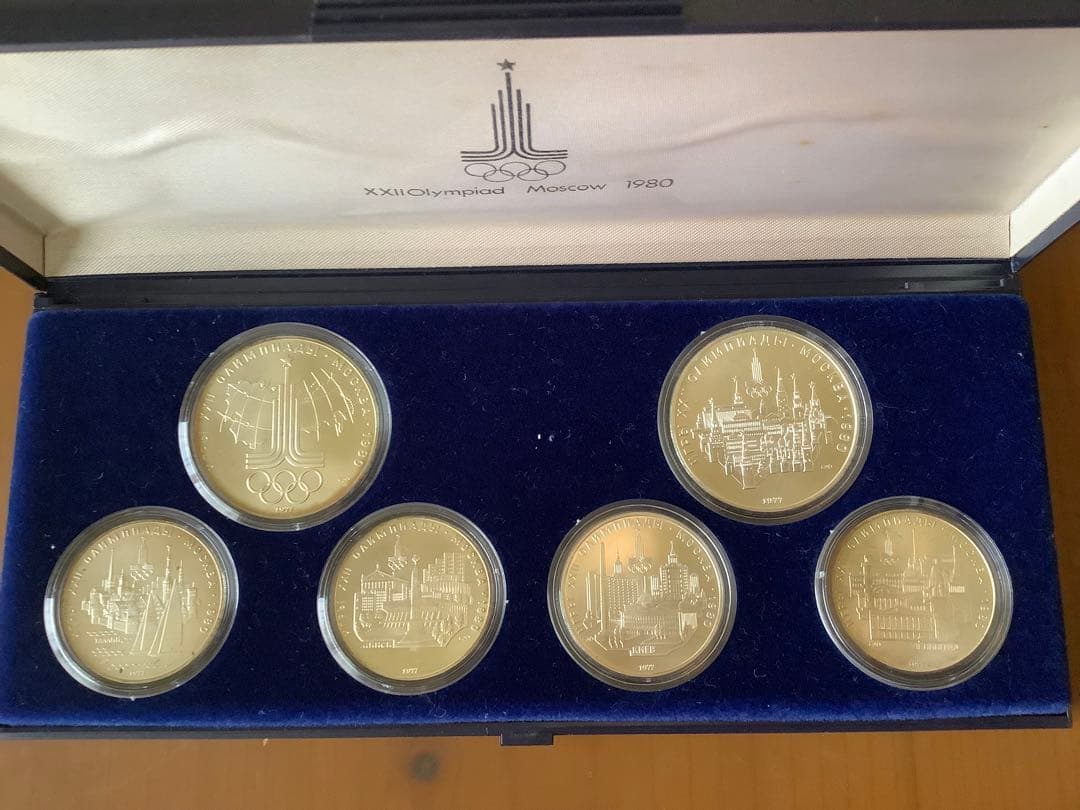 モスクワオリンピック記念硬貨　全種類　銀貨　5箱セット