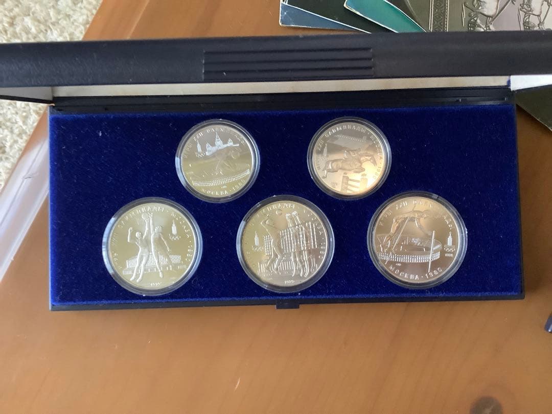 モスクワオリンピック記念硬貨　全種類　銀貨　5箱セット