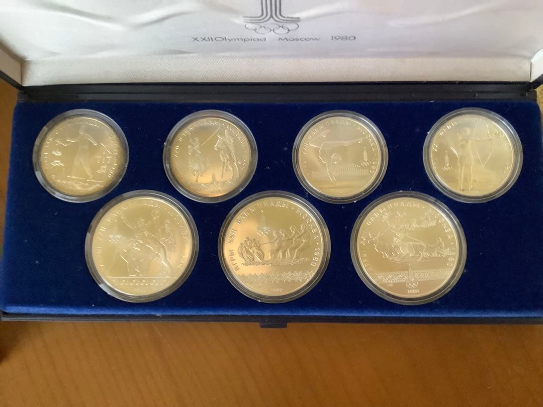 モスクワオリンピック記念硬貨　全種類　銀貨　5箱セット