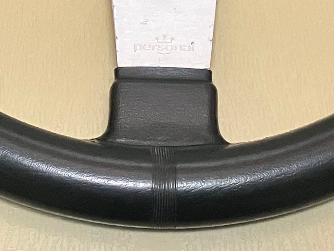 【当時物・美品】PERSONAL ステアリング フラットタイプ シルバー 35φ