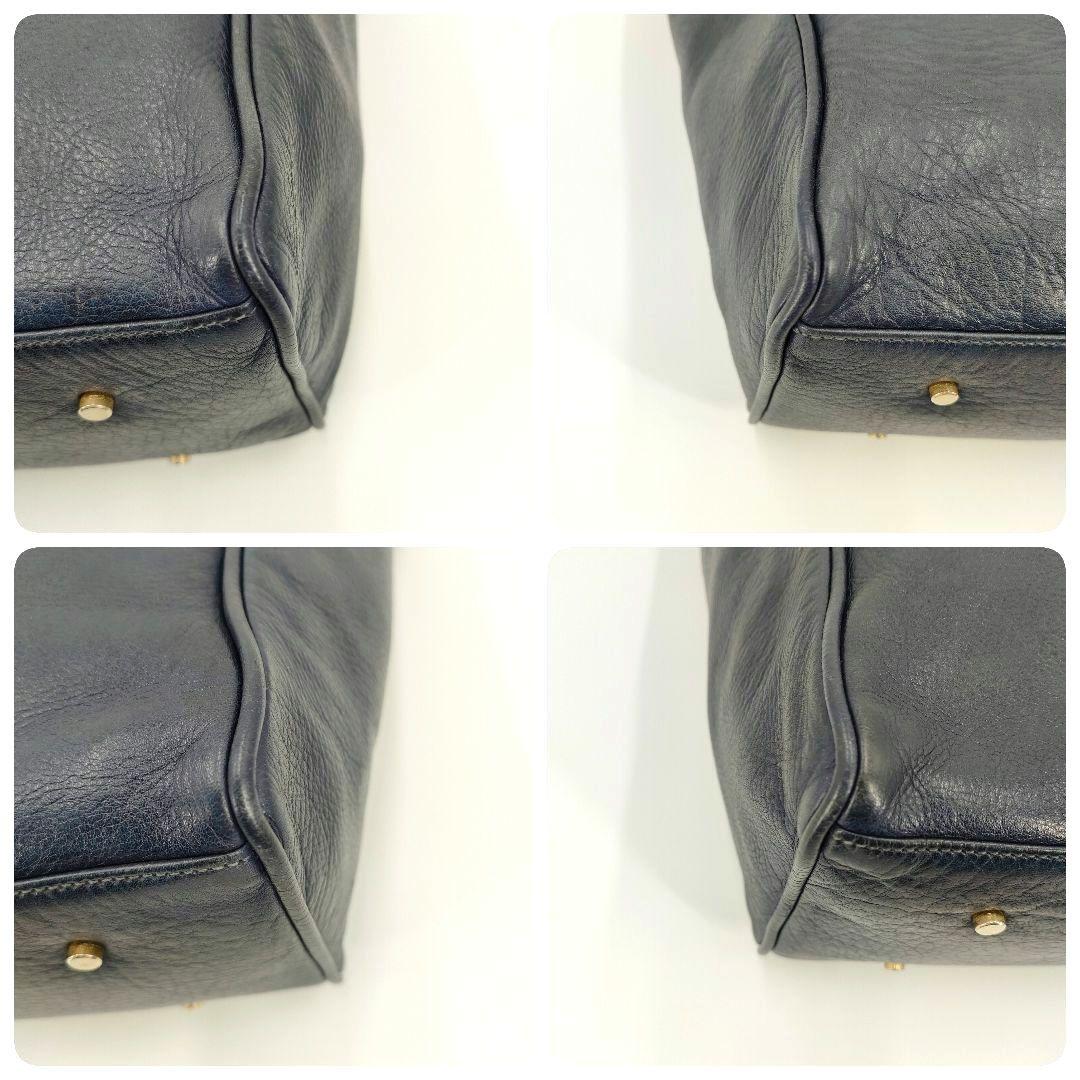 aniary　アニアリ トートバッグ　ダークネイビー　レザー　A4