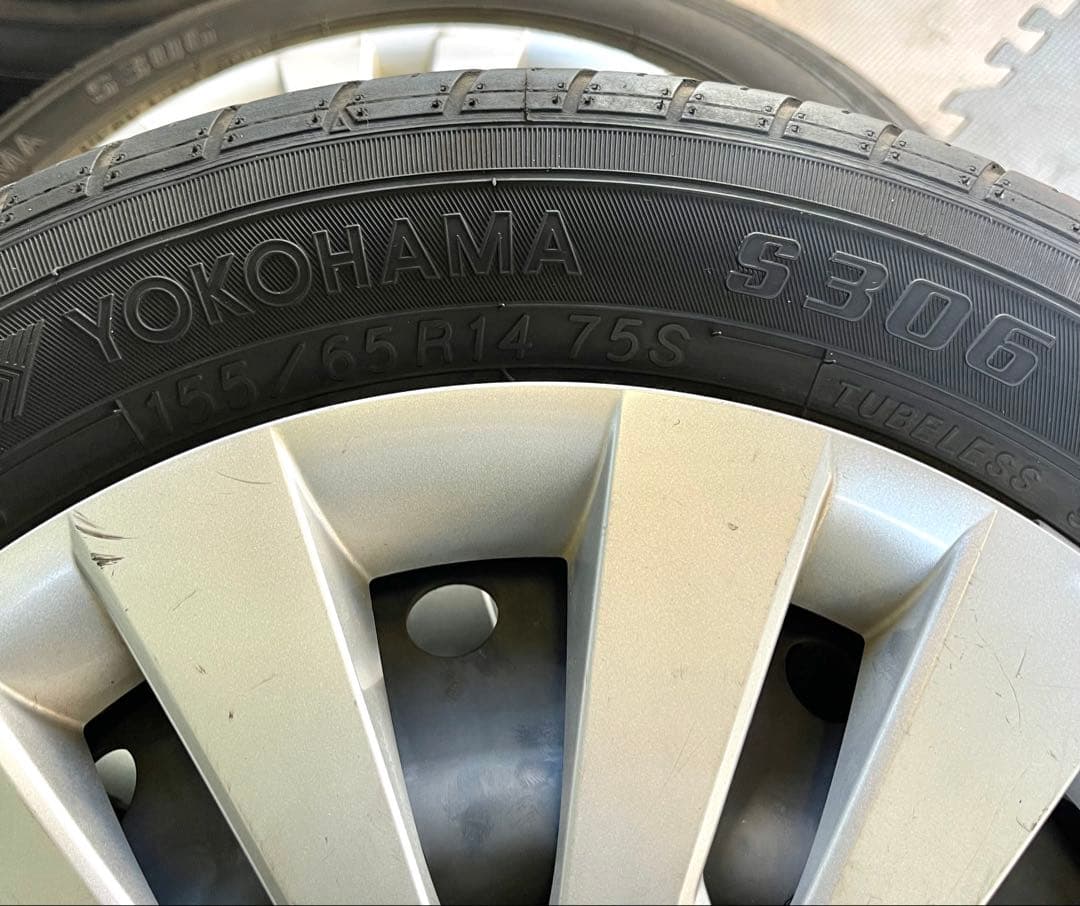 ヒ*ー様 YOKOHAMA 155/65R14 14インチ ホイール・タイヤセッ